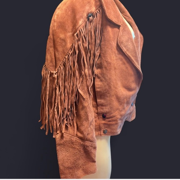 Vintage Yearbook 1991  suede fringe jacket - Picture 3 of 16